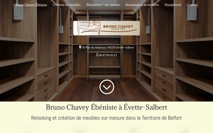 Captură de ecran a chaveybruno-ebenisterie-franchecomte.fr