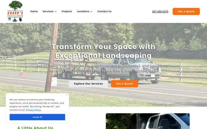 Screenshot of chavoslandscapingllc.com