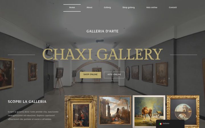 Screenshot of chaxigallery.com