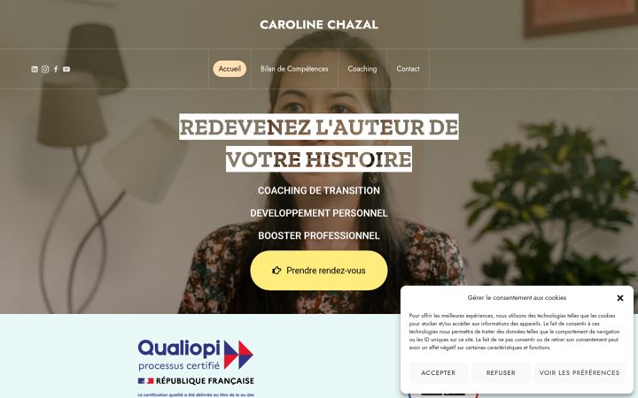 Screenshot of chazalcoaching.com