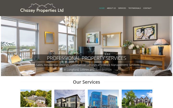 Snímek obrazovky chazeyproperties.ie
