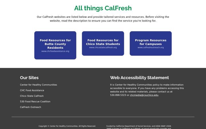 Screenshot of chccalfresh.org