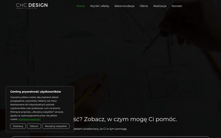Snímek obrazovky chcdesign.pl