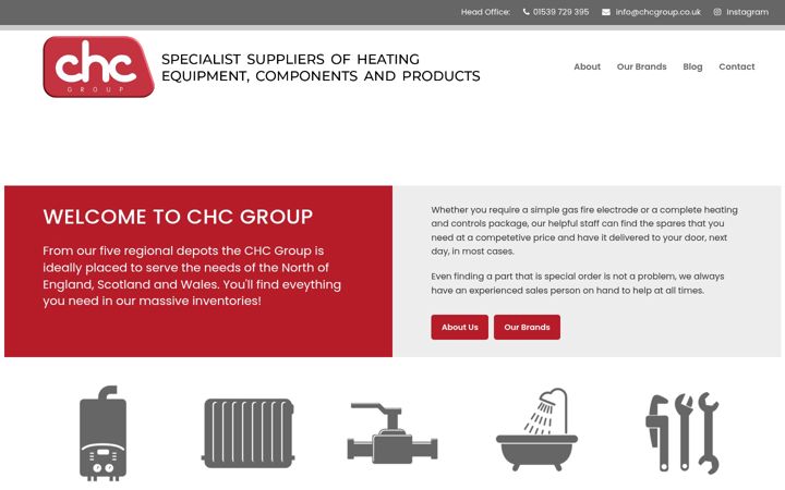 Screenshot van chcgroup.co.uk