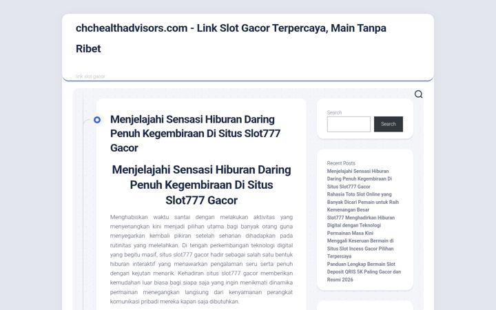 Screenshot of chchealthadvisors.com