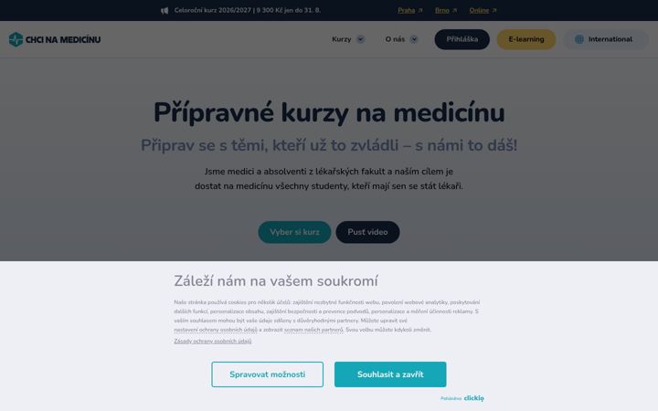 Ekraanipilt saidist chcinamedicinu.cz