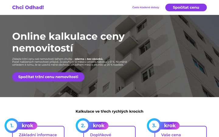 Ekraanipilt saidist chciodhad.cz