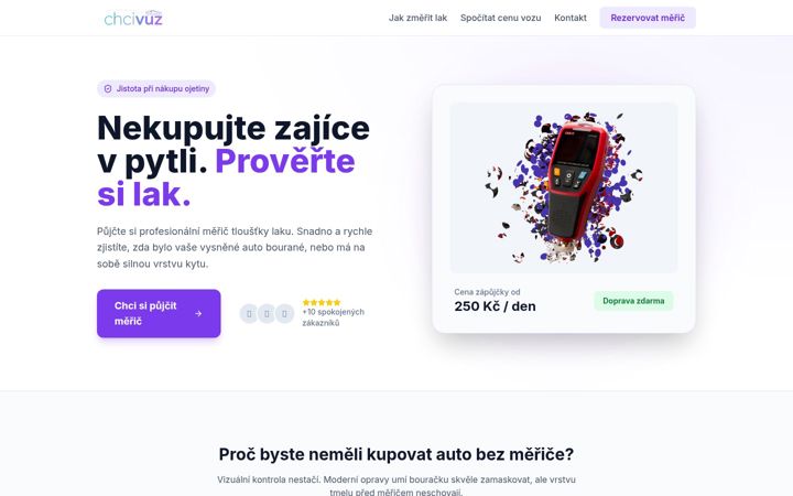 Ekraanipilt saidist chcivuz.cz