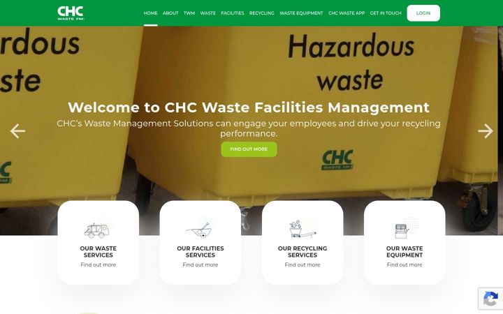 Screenshot ta' chcwastemgt.co.uk