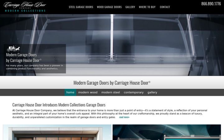 Screenshot of chdmoderngaragedoor.com