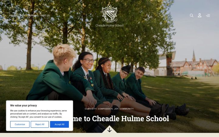 Screenshot ta' cheadlehulmeschool.co.uk