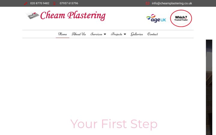 Screenshot ta' cheamplastering.co.uk