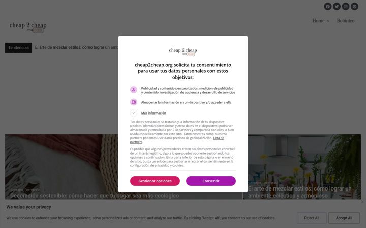 Screenshot di cheap2cheap.org