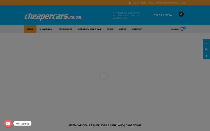 Captura de ecrã de cheapercars.co.za