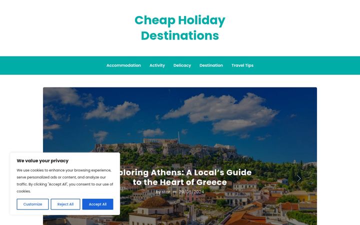 Screenshot di cheapholidaydestinations.net