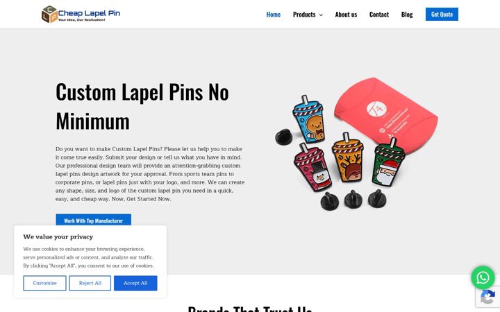 Screenshot of cheaplapelpin.com