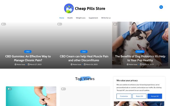 Screenshot of cheappillsstore.com