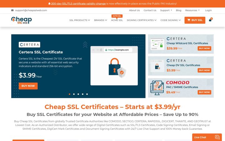 Screenshot of cheapsslweb.com