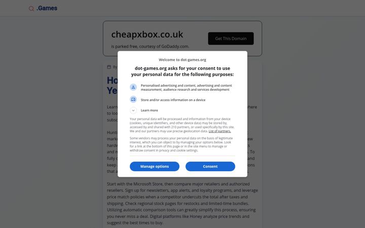 Screenshot of cheapxbox.co.uk