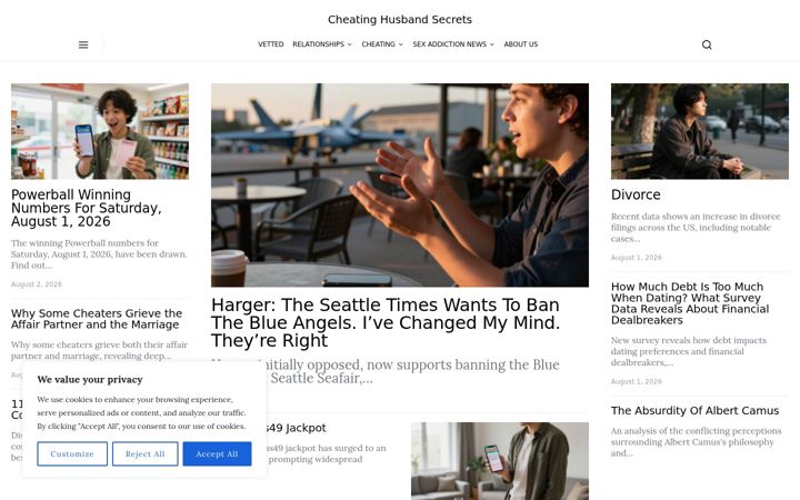 Screenshot of cheatinghusbandsecrets.com