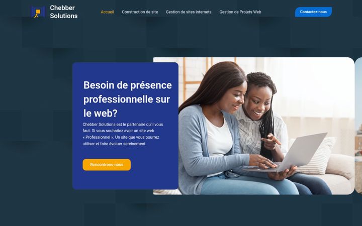 Screenshot of chebbersolutions.com