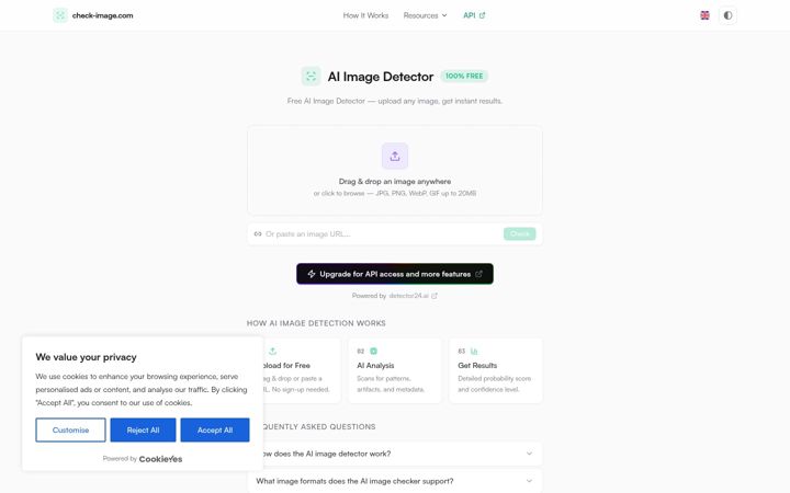 Screenshot of check-image.com