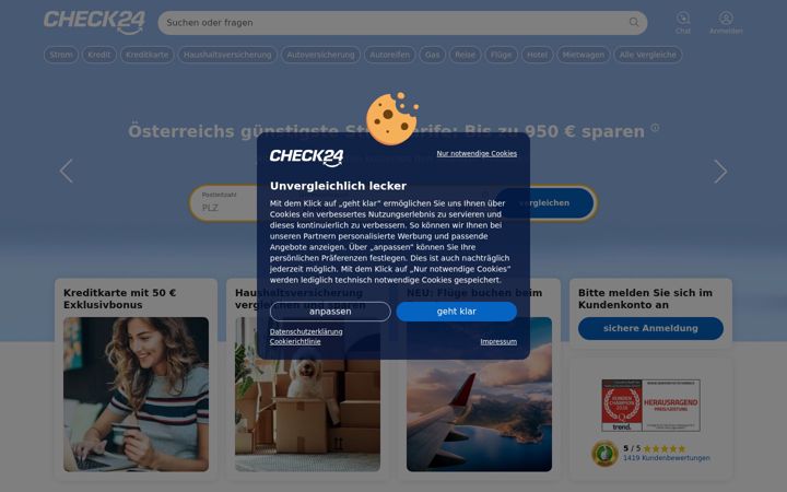 Screenshot of check24.at