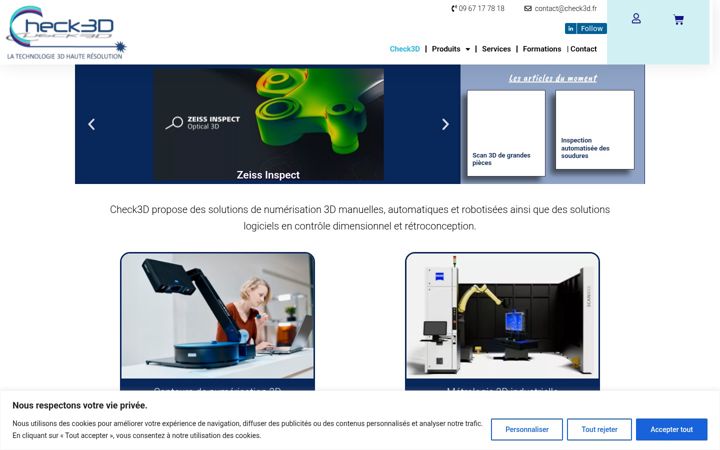 Captură de ecran a check3d.fr