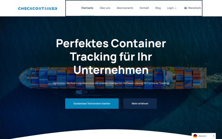 Screenshot of checkcontainer.com