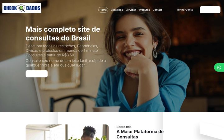 Captura de pantalla de checkdados.com.br