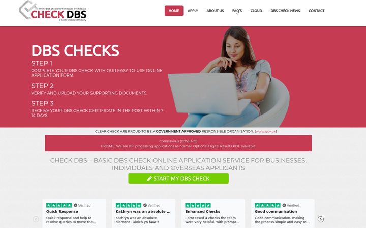 Screenshot of checkdbs.com