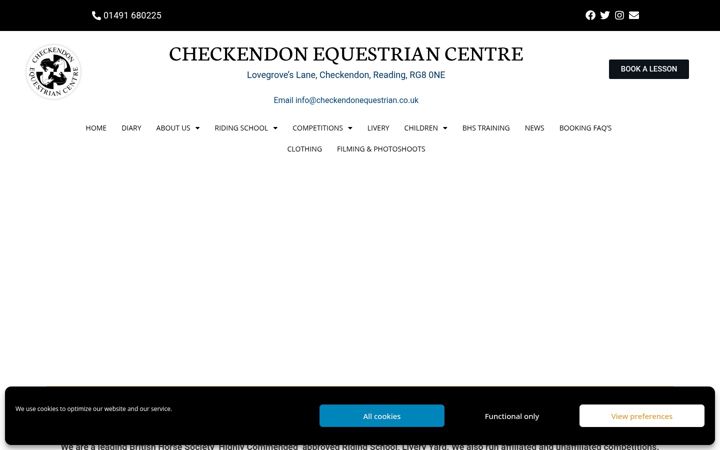 Screenshot di checkendonequestrian.co.uk