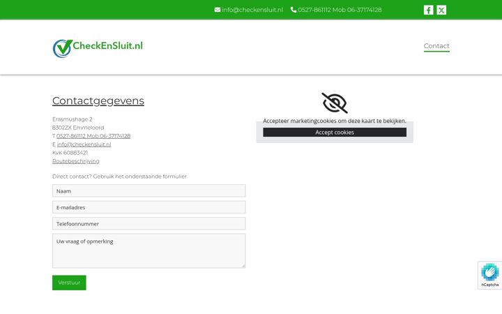 Captura de ecrã de checkensluit.nl
