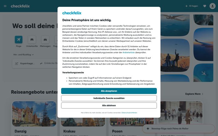 Screenshot of checkfelix.com