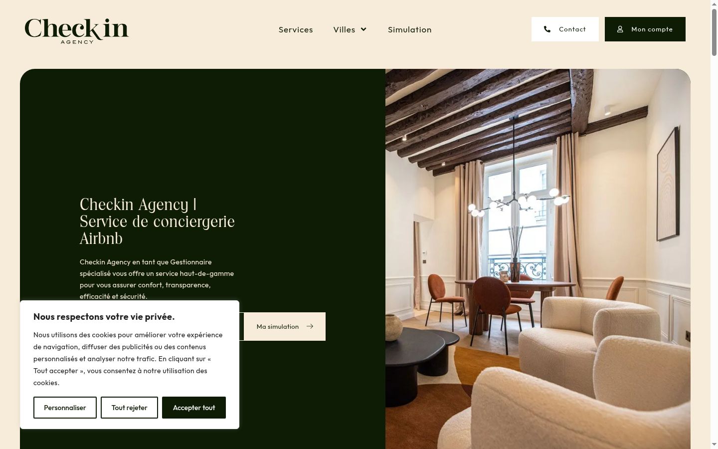 Screenshot of the consent banner shown before any interaction