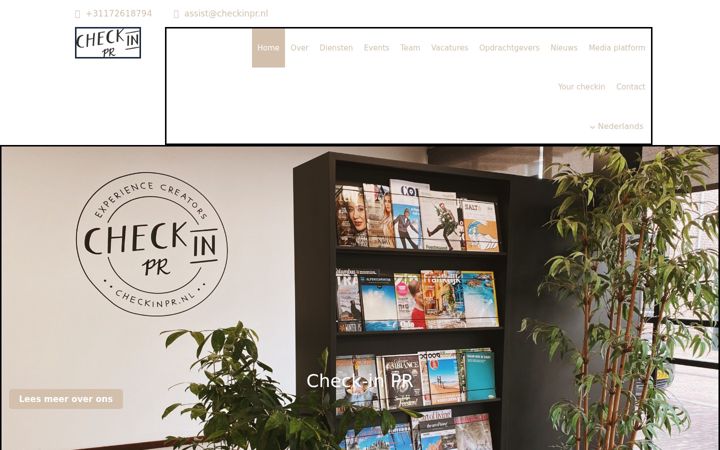 Screenshot of checkinpr.nl