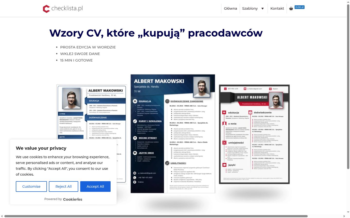 Screenshot tal-banner tal-kunsens muri qabel kwalunkwe interazzjoni