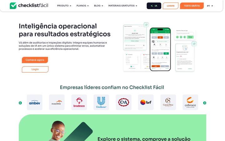 Screenshot von checklistfacil.com