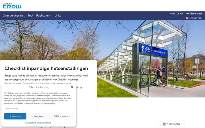 Ekrano kopija checklistinpandigefietsenstallingen.nl