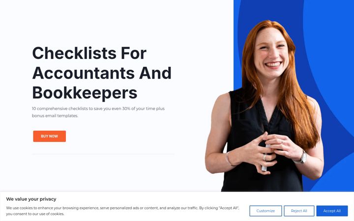 Screenshot di checklistsforaccountantsandbookkeepers.co.uk