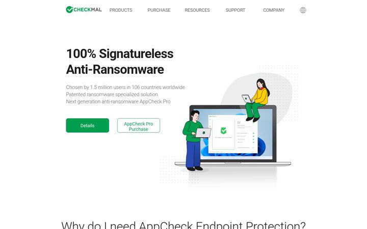 Screenshot of checkmal.com