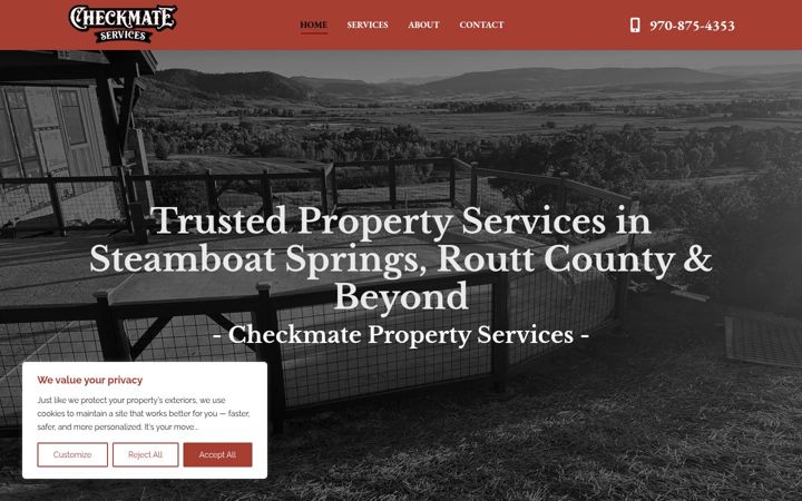 Screenshot of checkmatepropertyservices.com
