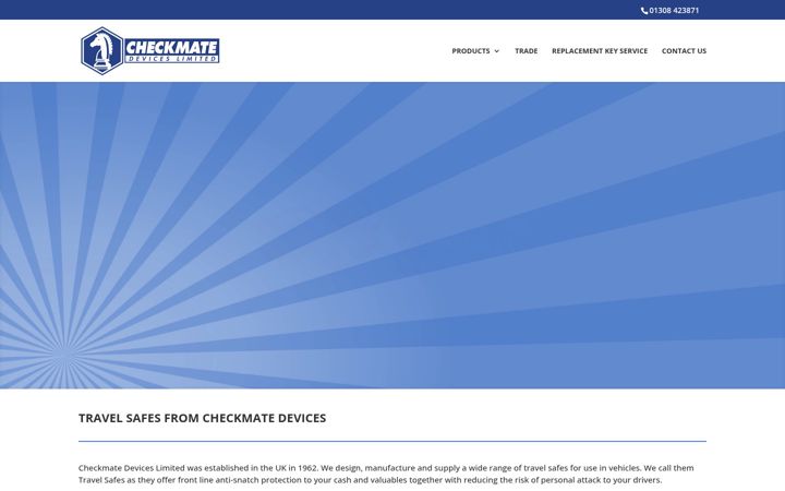 Screenshot di checkmatesafes.co.uk