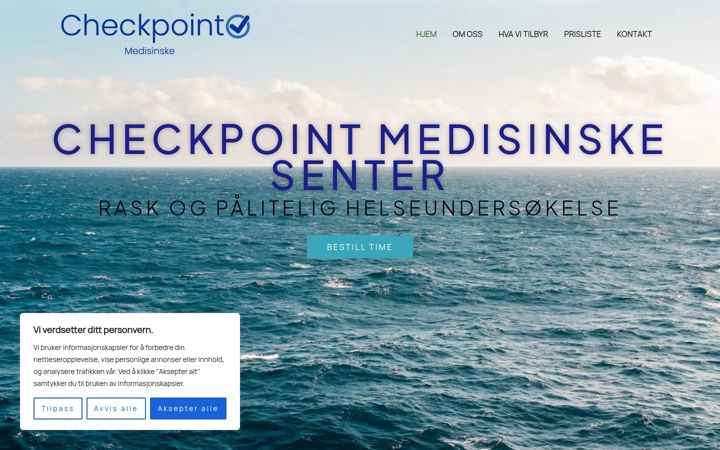 Posnetek zaslona checkmed.no