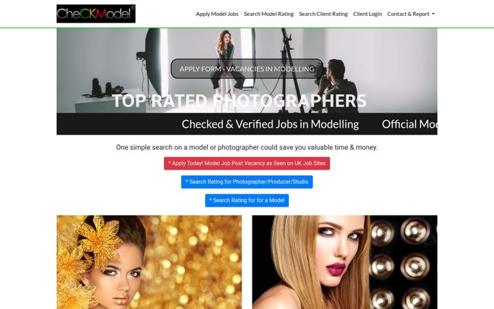 Screenshot di checkmodel.org