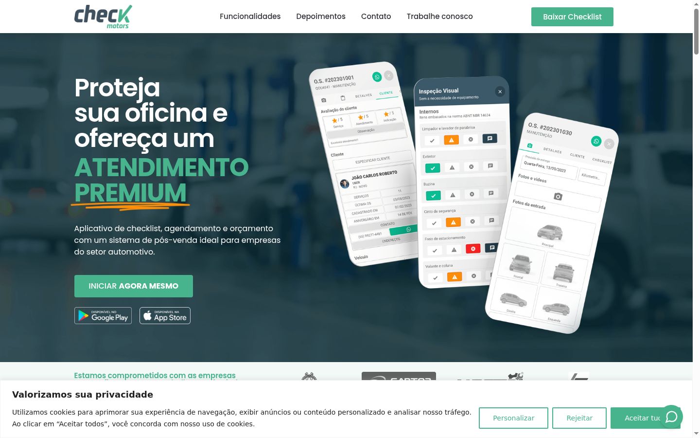 Screenshot del banner di consenso mostrato prima di qualsiasi interazione