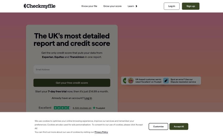 Screenshot of checkmyfile.com