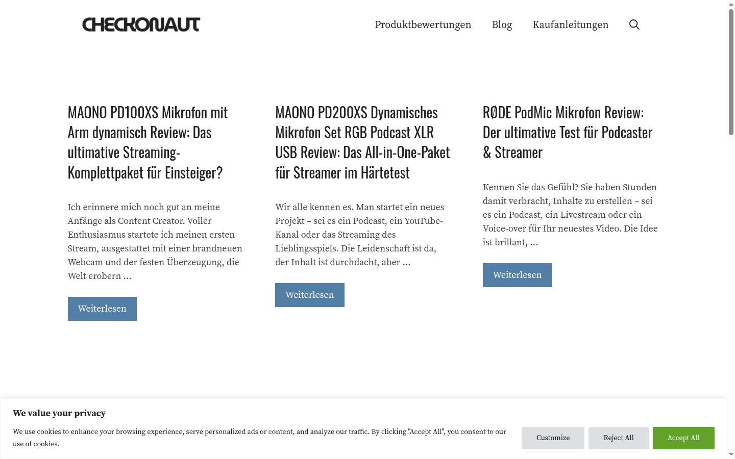 Snímek obrazovky baneru souhlasu zobrazeného před jakoukoli interakcí