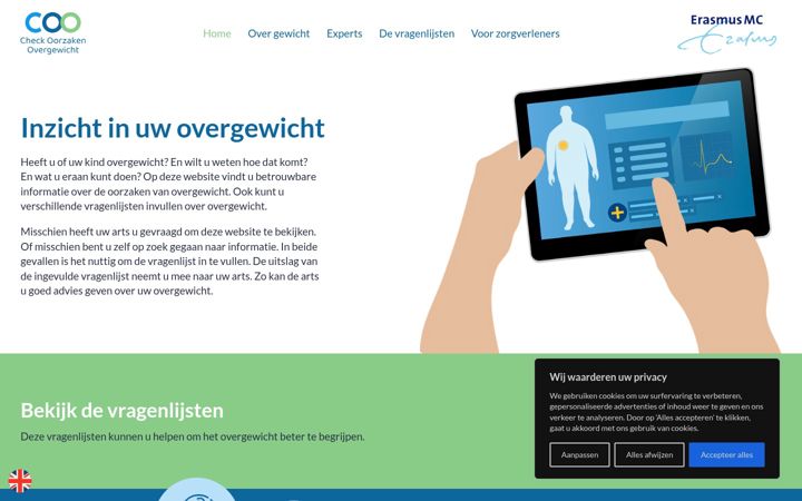Ekrano kopija checkoorzakenovergewicht.nl