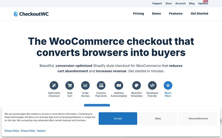 Screenshot of checkoutwc.com